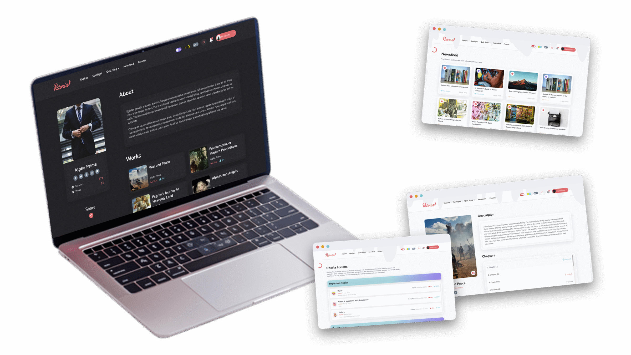 Ritoria: Social Self-Publishing Platform with Creator Monetization