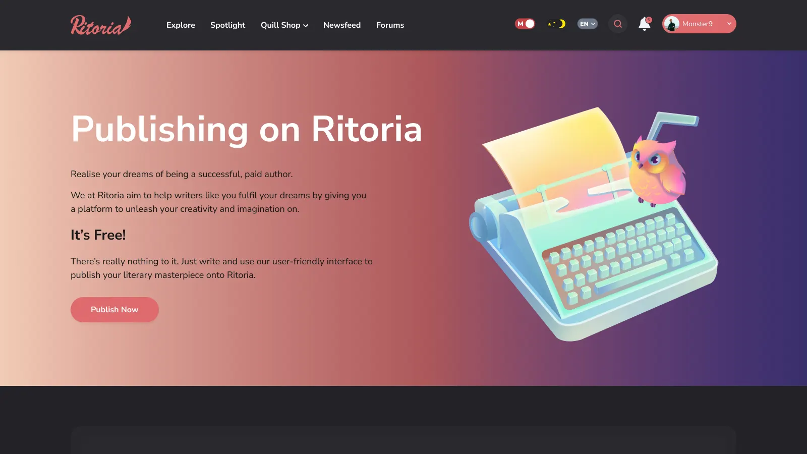 Ritoria: Social Self-Publishing Platform with Creator Monetization