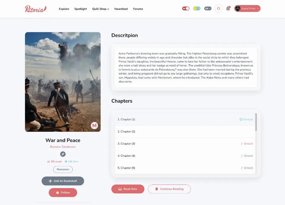 Ritoria: Social Self-Publishing Platform with Creator Monetization